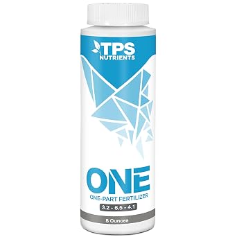 TPS ONE - Liquid One-Part Veg to Bloom Fertilizer, 8 oz 250mL | Supports Dense Flowers, Chelated Cal-Mag, Bioavailable Phosphorus & Potassium, For Coco Coir & Hydro, Single Bottle Feeding