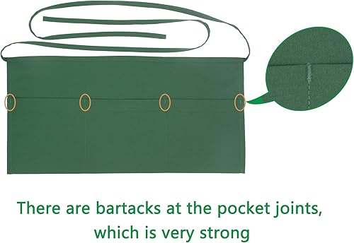 Miniatura 2 de Resistente al agua 3 bolsillos grandes cintura servidor delantal (6 colores disponibles