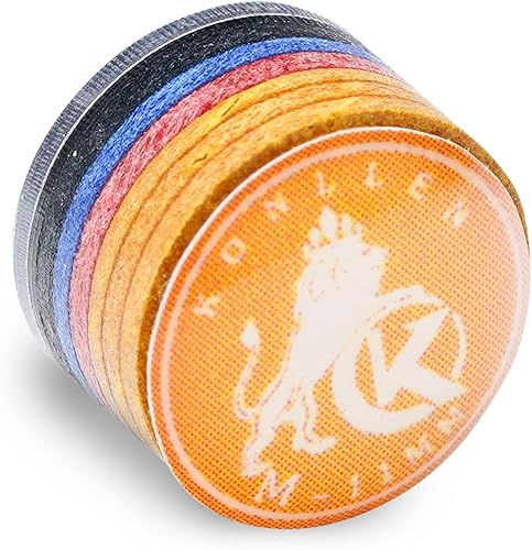 Miniatura 13 de KONLLEN Puntas de Taco de Piscina 9 Capas Arcoíris para Billar (Durezas SX/SS/S/M/MH/H) (Tamaño 11mm/14mm) Punta de Taco de Piscina con Junta H-azul