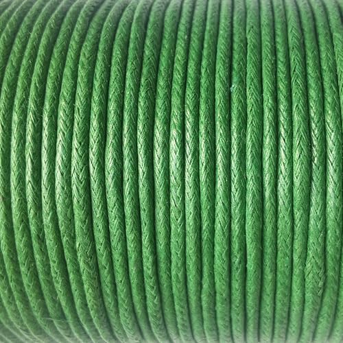 2mm Waxed Cotton Cord 6 meters (Green)