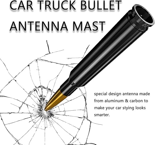 Miniatura 3 de Mástil de antena tipo bala para camión de automóvil, mástil de antena de bala para vehículo, accesorios de camioneta resistente, repuesto de antena