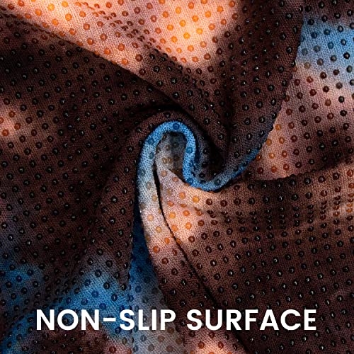 Yoga Towel - Tie-Die Textures Non-Slip Yoga Towel With Bag - Odorless And 100% Absorbent Microfiber Sweat Towel - Yoga Towel Mat For Hot Yoga, Bikram And Pilates - 24''X72'' Hot Yoga Towel #TOP2