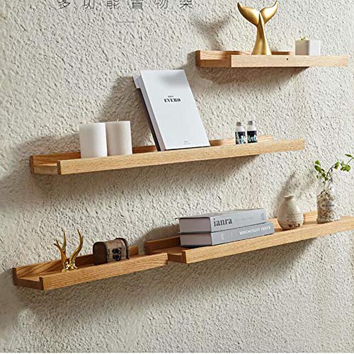 Étagère murale de décoration maison en bois de chêne massif U