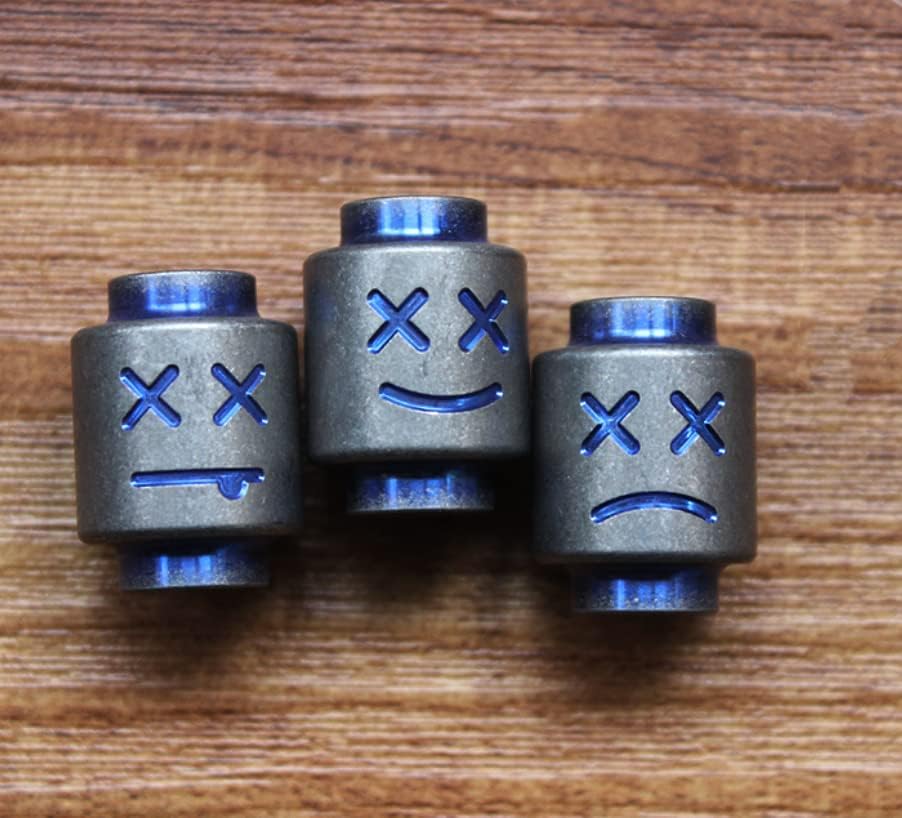 Miniatura 2 de Cordón de titanio azul divertido con cuentas de cuerda de paracaídas, colgante, tirador de cremallera, regalo para hombre, accesorios de bricolaje