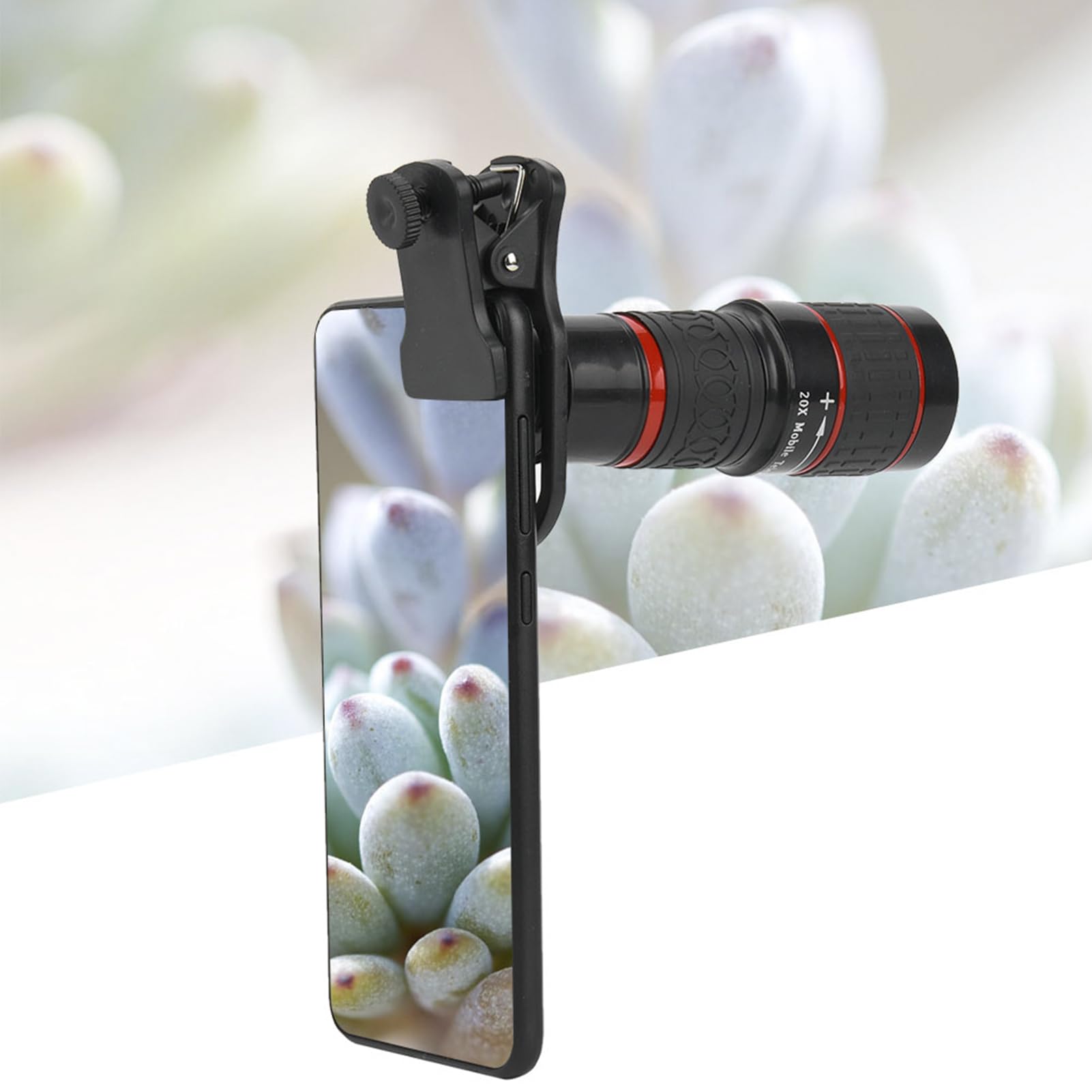 20X Telephoto Lens for Smartphone with HD Optical Accurate Dimming, Universal Phone Clip for Sports Bird Watching
