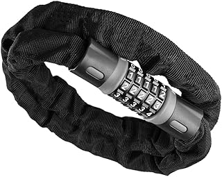 CLISPEED Bike Chains Lock Motorcycle Anti- Lock Bike Cycling Lock Bike Bike Chains Heavy Duty Bike Lock Safety Chain Password Bicycle Black Chain Bar Anti- Bike Bike Lock