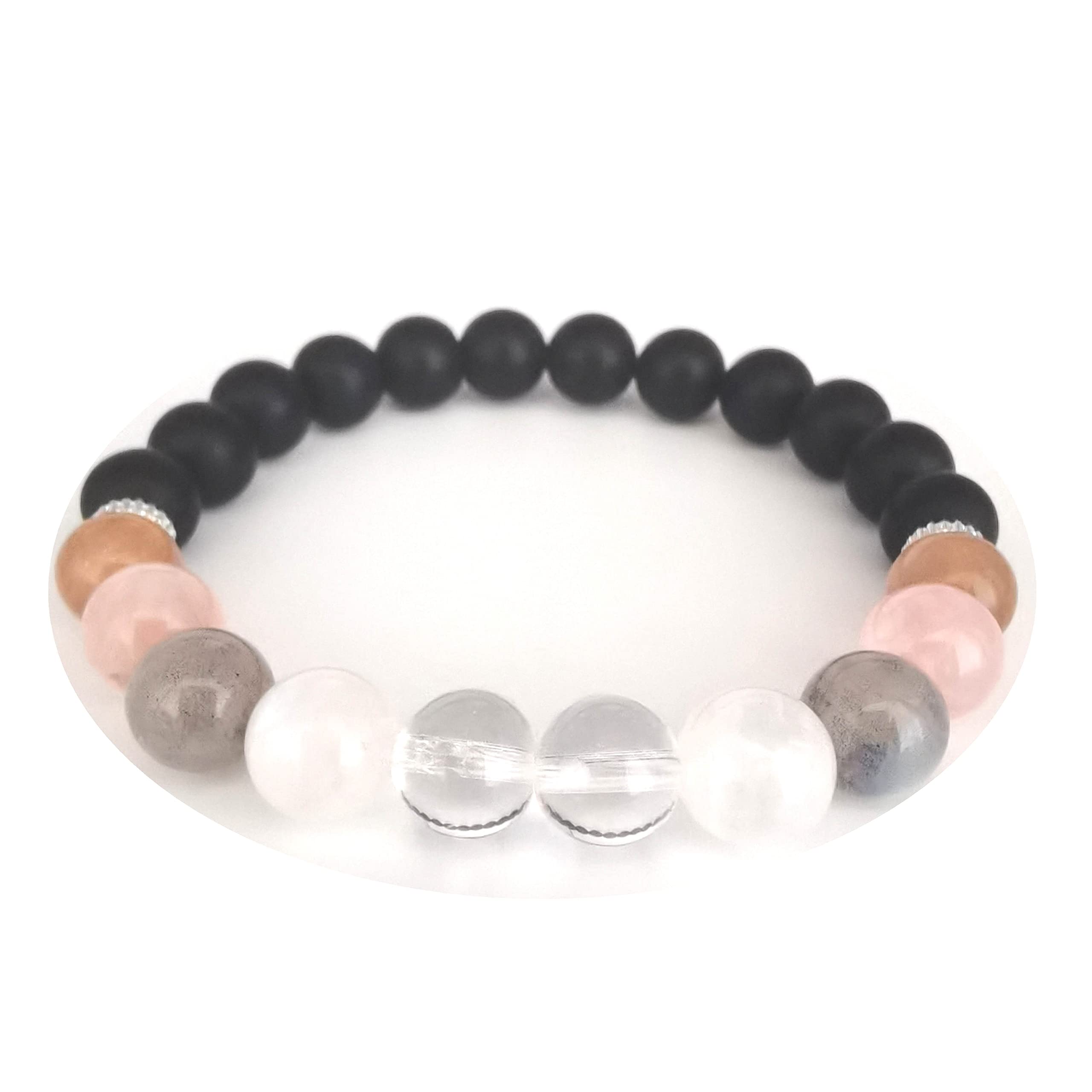 Grief and Loss Support Bracelet, Healing Grief, Depression Bracelet, Funeral Gift, Gift for Loss,Bereavement Bracelet, black onyx,sunstone,rose quartz,moonstone,etc..