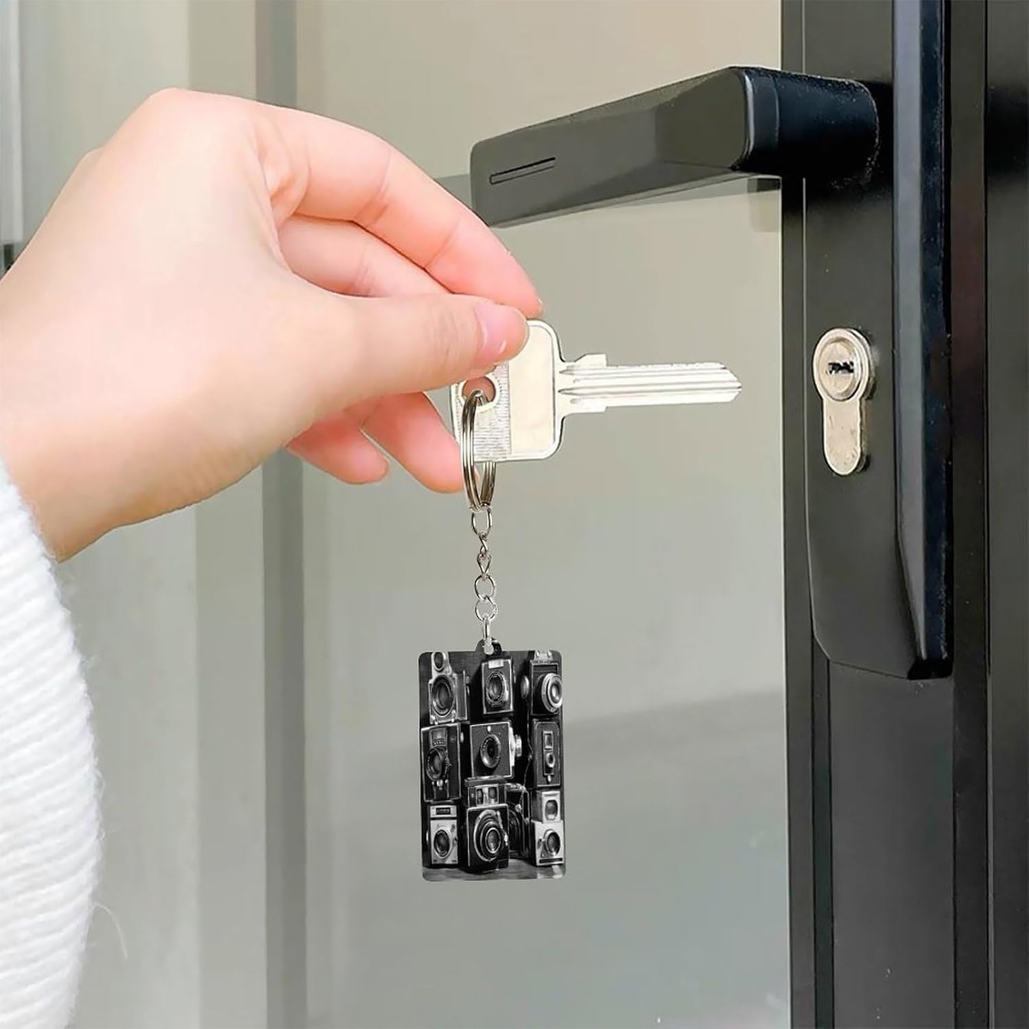 Retro Cool Camera Collection Acrylic Keychain Personalized Rectangle Keychains for Sublimation Single-sided Printing Keychain with Picture Key Chain Decorate Key Chain for Gift image 4