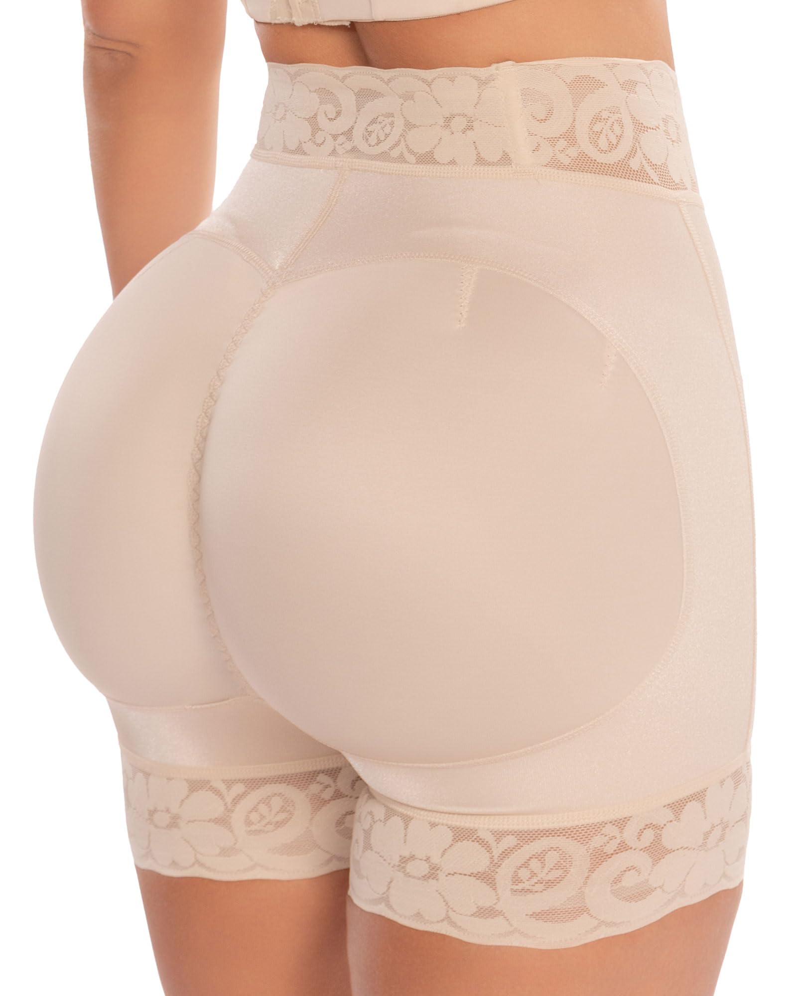 SHAPE CONCEPT 301 Butt Lifting Shapewear Colombian Faja Shorts Medium Compression BBL and Butt Lifter Booty Shaper, Beige, Medium