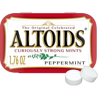 Altoys Peppermint 1.8 oz (50 g) | ALTOIDS Classic Peppermint Mint Fresh Breath 51g Can Portable On-The-Go Air Freshener