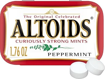 ALTOIDS Classic Peppermint Breath Mints Tin, 1.8 Ounce | Fresh breath with ALTOIDS Classic Peppermint mints, 1.8 ounce tin, portable, on-the-go breath freshener for bad breath