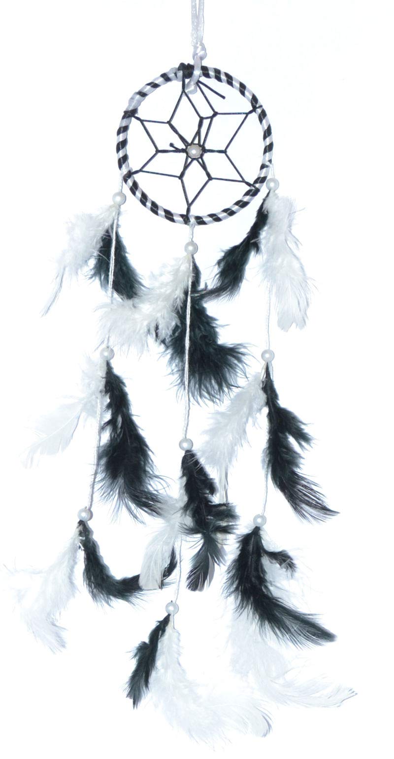 artbug Natural Feather Small Dream Catcher Hanging for Cars / Rooms (3 inch) - for Positive Energy and Protection-picture-22