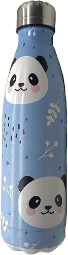 Panda - Botellas de agua deportivas aisladas de acero inoxidable, tazas de viaje sin BPA, vaso para acampar al aire libre, viajes, 20 onzas
