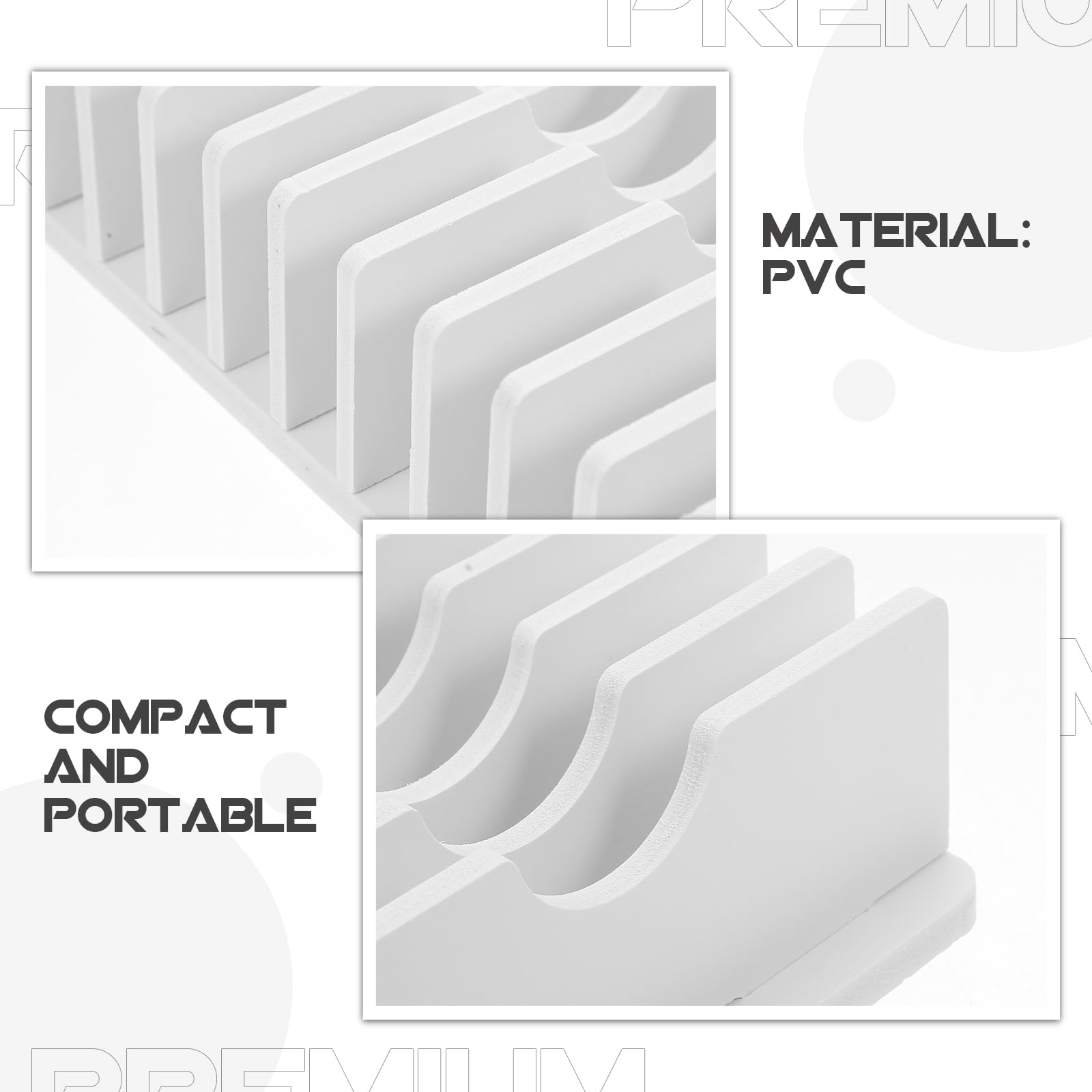 NUOBESTY Support De Téléphone Portable Pour Bureau Avec 15 Compartiments Organisateur En Pvc Pour Calculatrices Et Rangement