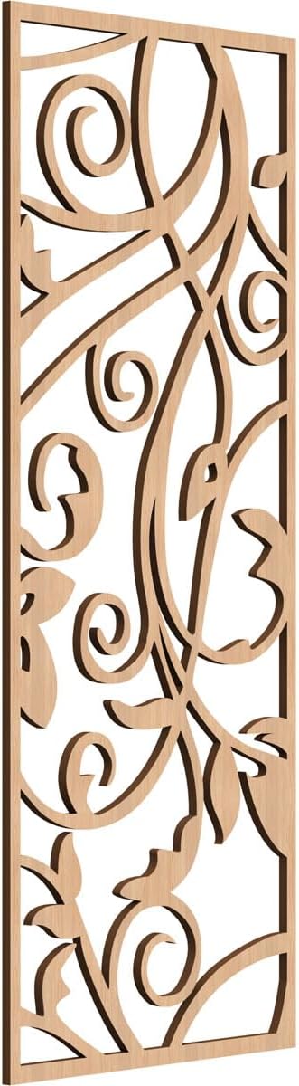 13 3/8"W x 34 3/8"H x 1/4"T Oxford Decorative Fretwork Wood Wall Panels, Hickory