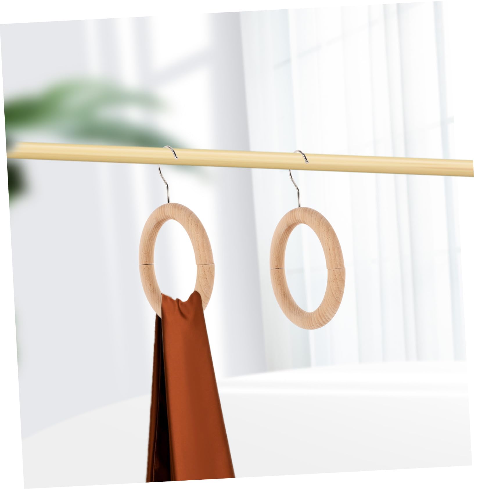 Percha para Bufandas Diseño Magnético, Madera E Hierro, para Sujetar la Ropa y Organizar Armario en Casa
