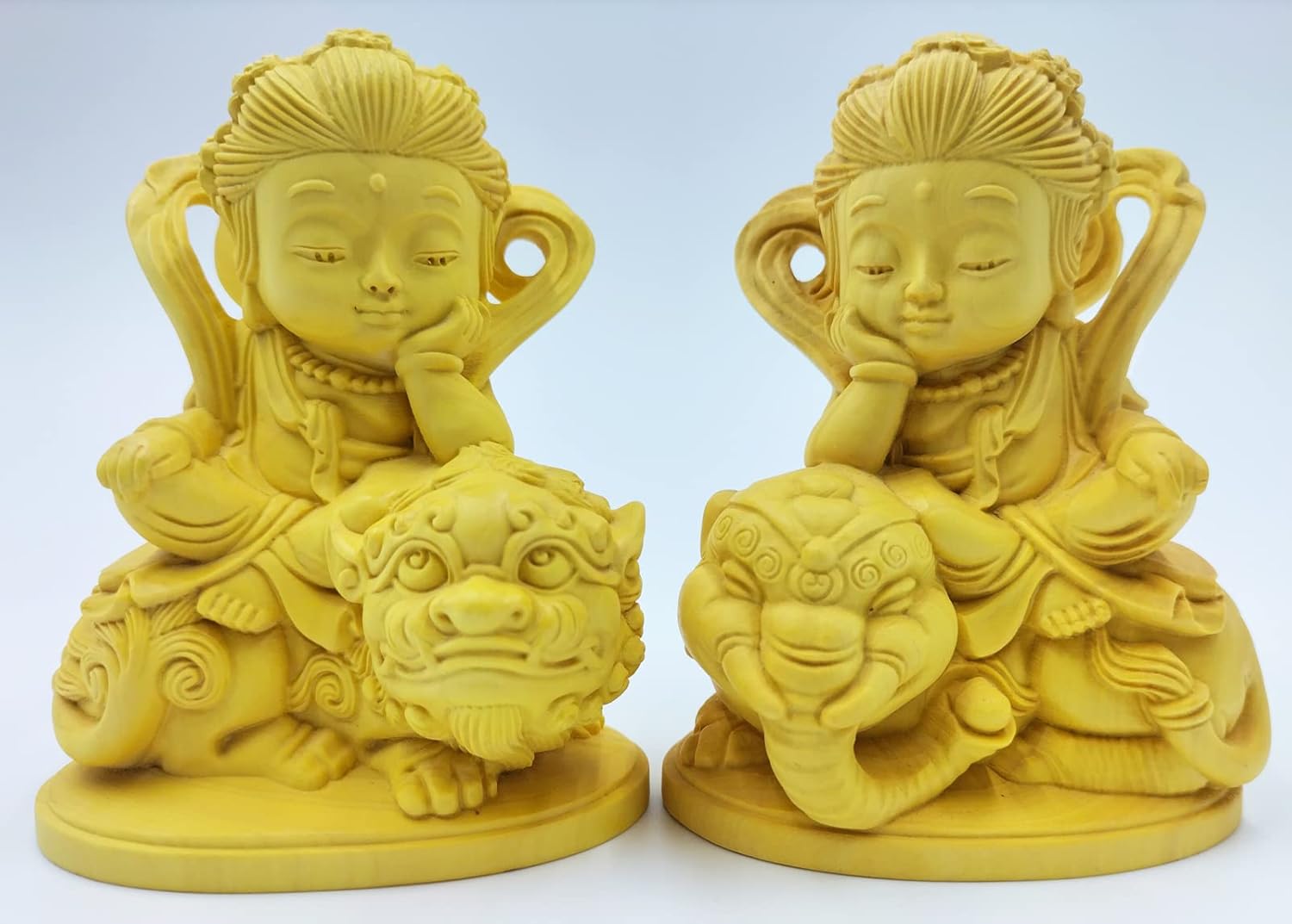 香木 白檀彫刻 恵比寿・大黒天像 魚像 置物 2点 C 4902 2025年最新