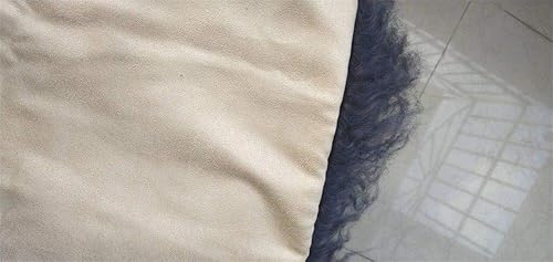 Miniatura 8 de Seek4comfortable Funda de cojín de piel de oveja mongol tibetana, 100% piel de oveja mongol, súper suave, color negro, 18 x 18 pulgadas