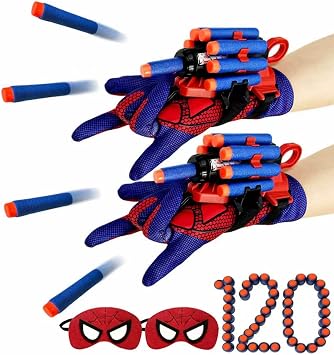 Set of 2 Spider Web Shooters for Wrist Launcher Web Shooter Spider Gloves Web-Shooters fo Favors - Ages 14 +