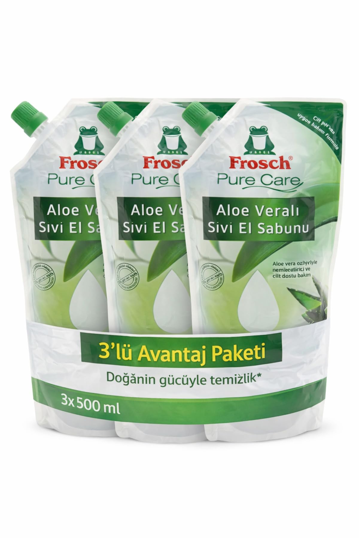 Frosch Aloe vera Sıvı El Sabunu 500 ml x3 Avantaj Paketi – Nemlendirici Hassas Cilt Bakımı