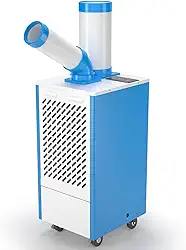 Condicionador de ar removível, grande capacidade 5L embutido, ventilador de refrigeração, separação de frio e calor, sem parar em alta temperatura, adequado para industrial, cozinha, comercial