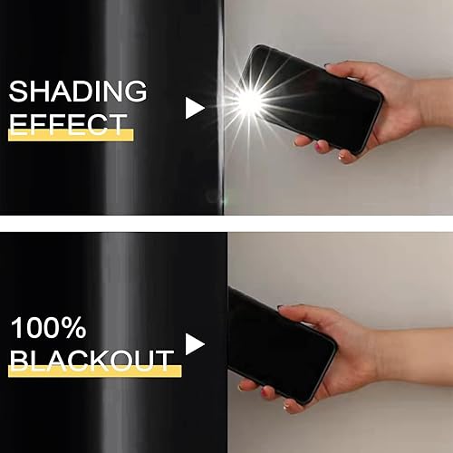 Miniatura 7 de Cortinas Rutterllow con ojales 100% opacas bloquean completamente la luz y proporcionan aislamiento térmico para dormitorio, sala de estar (2 piezas