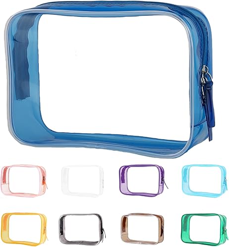 Buminee Bolsa transparente pequeña, bolsa de aseo aprobada por la TSA, bolsas de viaje para artículos de tocador, bolsa de cosméticos para mujeres y