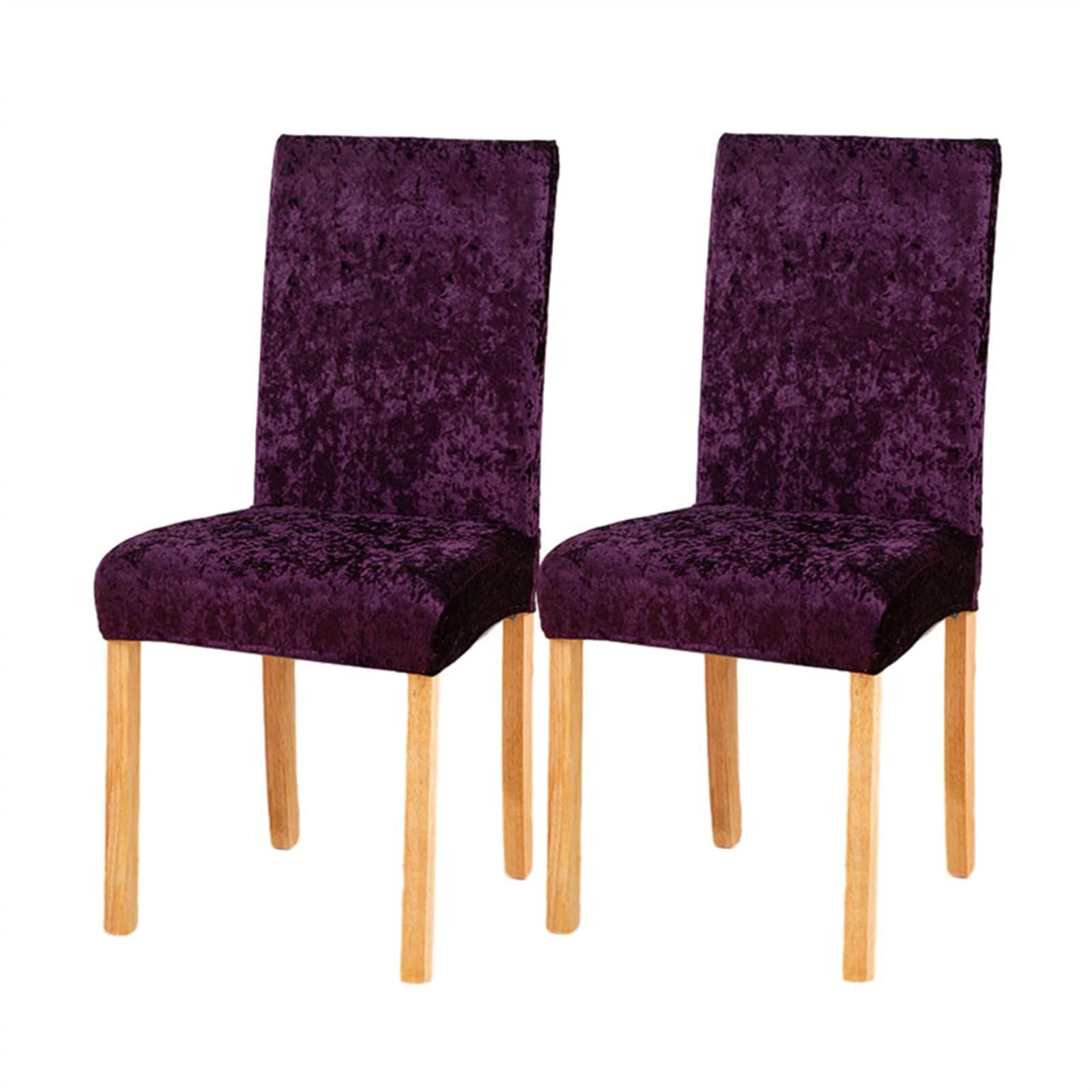 Chair covers, Crushed Velvet Dining Chair Covers,Stretch Removable Washable Dining Chair Slipcover Super Soft Protector for Seat Covers for Wedding Party Dining Room Home Decor (Color : Pink, Size : 8