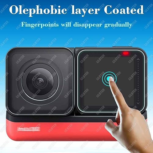 Miniatura 3 de Protector de pantalla para Insta360 ONE RSOne R, 2 juegos de protectores de pantalla para LCD + lente gran angular 4K 0.012 in dureza 9H cubierta de