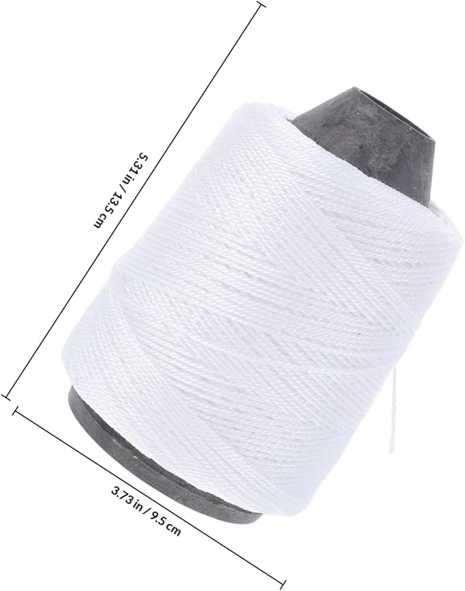 Línea de construcción de nylon y cuerda de albañilería resistente para jardinería y uso exterior – Rollo grande de 1lb, 2 piezas de cuerda de nylon resistente para jardinería y proyectos DIY miniatura 3