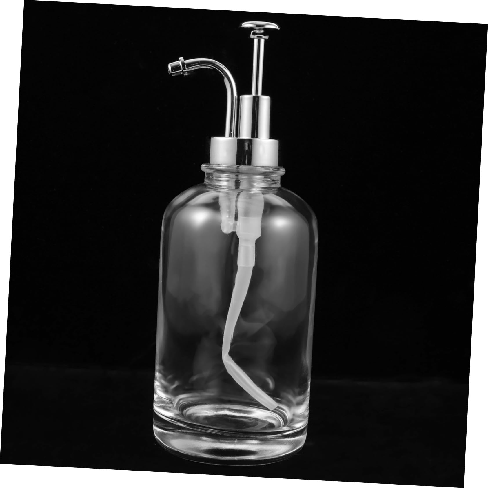 Alipis Dispenser Sciroppo in Vetro con Pompa in Riutilizzabile per e Compatto e Trasparente per e Bar
