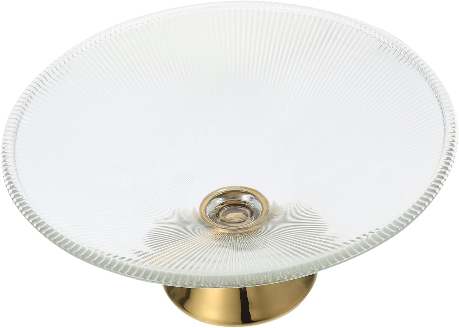 Zerodeko Footed Glass Fruit Bowl Decorative Pedestal Serving Dish High Stand Dessert Tray for Snacks Cookies and Fruit for Kitchen and Dining Room Centerpiece