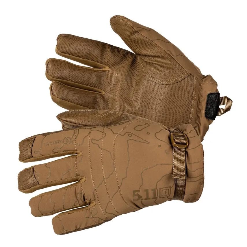 5.11 Tactical Unisex Adiron PrimaLoft Insulated Gloves, Touchscreen Compatible, Style 59397, Kangaroo (New), X-Large