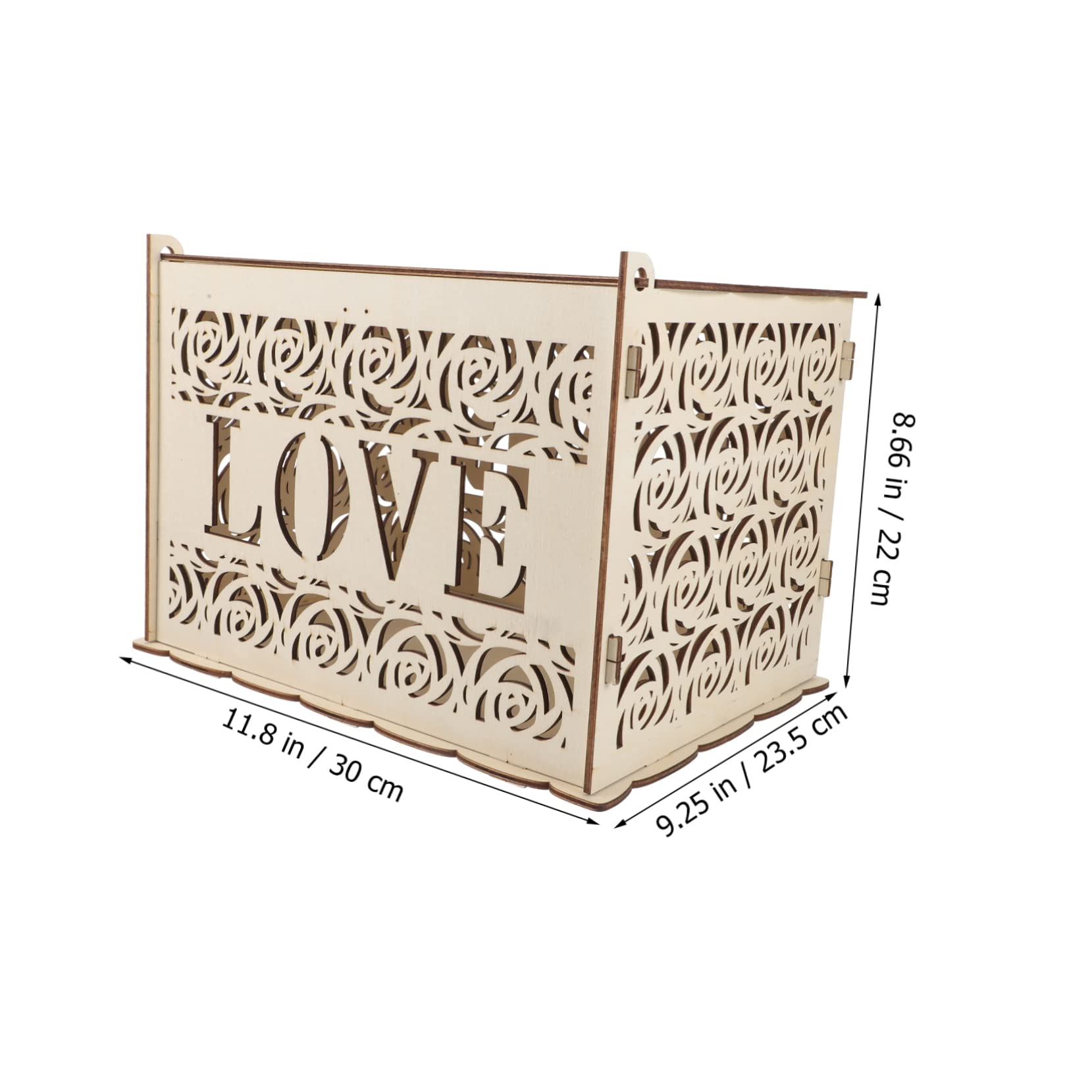 Scatola Porta Buste Grande Capacità, Finitura Liscia senza Sbavature in Legno Rustico per Raccolta Biglietti Matrimonio al Giorno del Matrimonio