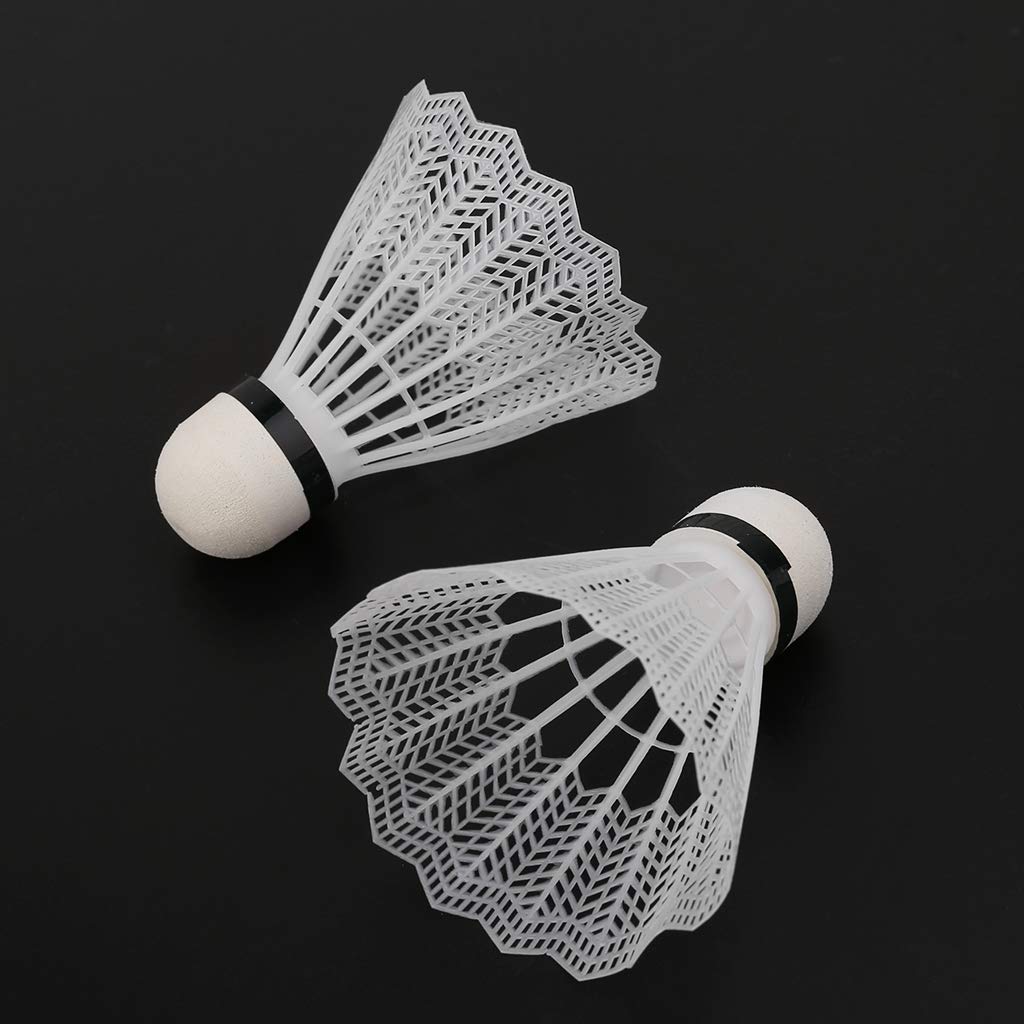 HYBEW 12Pcs White Badminton Shuttlecocks Indoor Outdoor Gym Sports Accessories