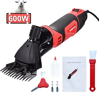 Professional 600W Electric Sheep Clippers, 6 Speeds Heavy Duty Animal Shearing Machine, Farm Livestock Grooming Kit, Perfect For Grooming Thick Coat Farm Livestock Such As Sheep, Alpacas, Goats