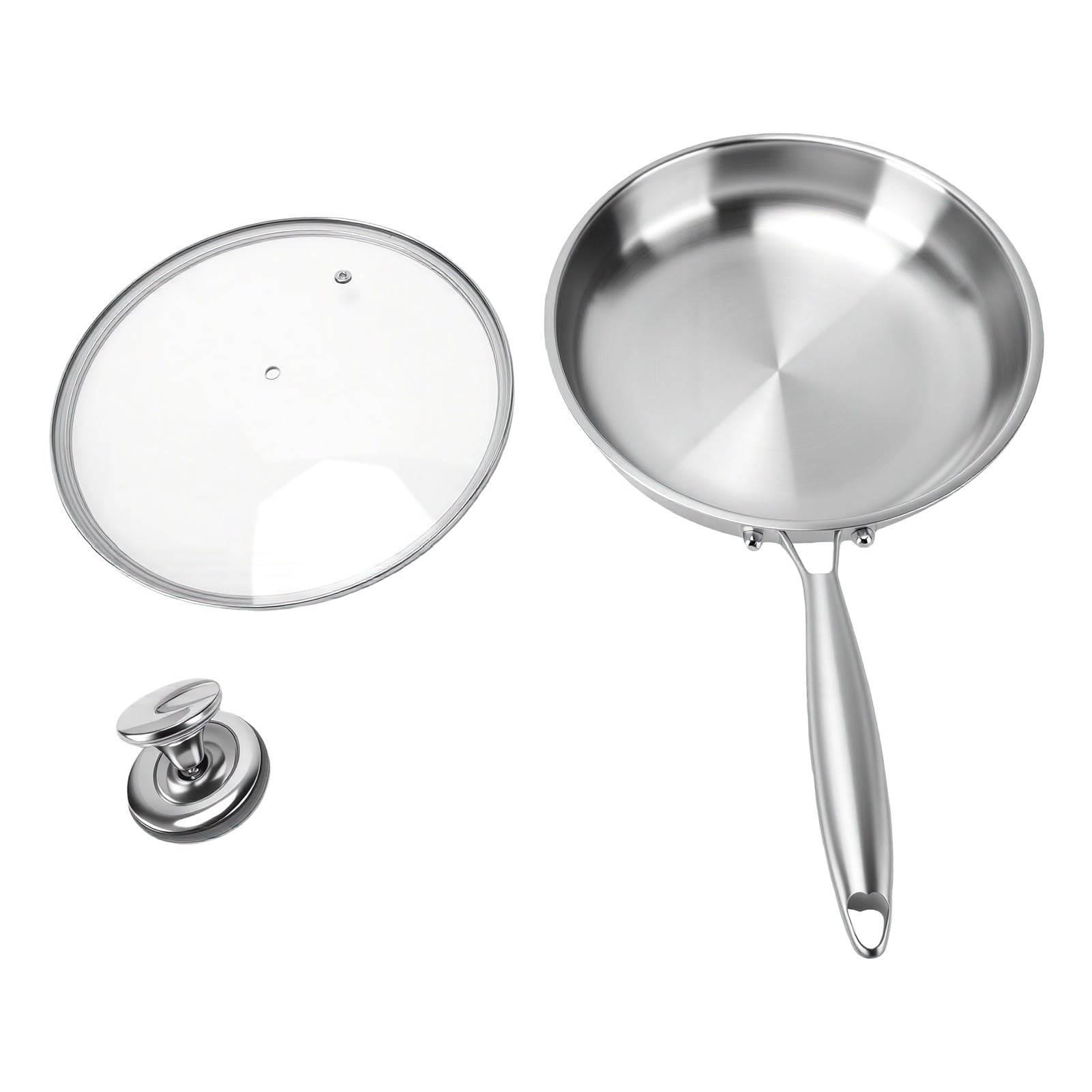 Naroote Sartén de Acero Inoxidable 28 Cm 3 Capas