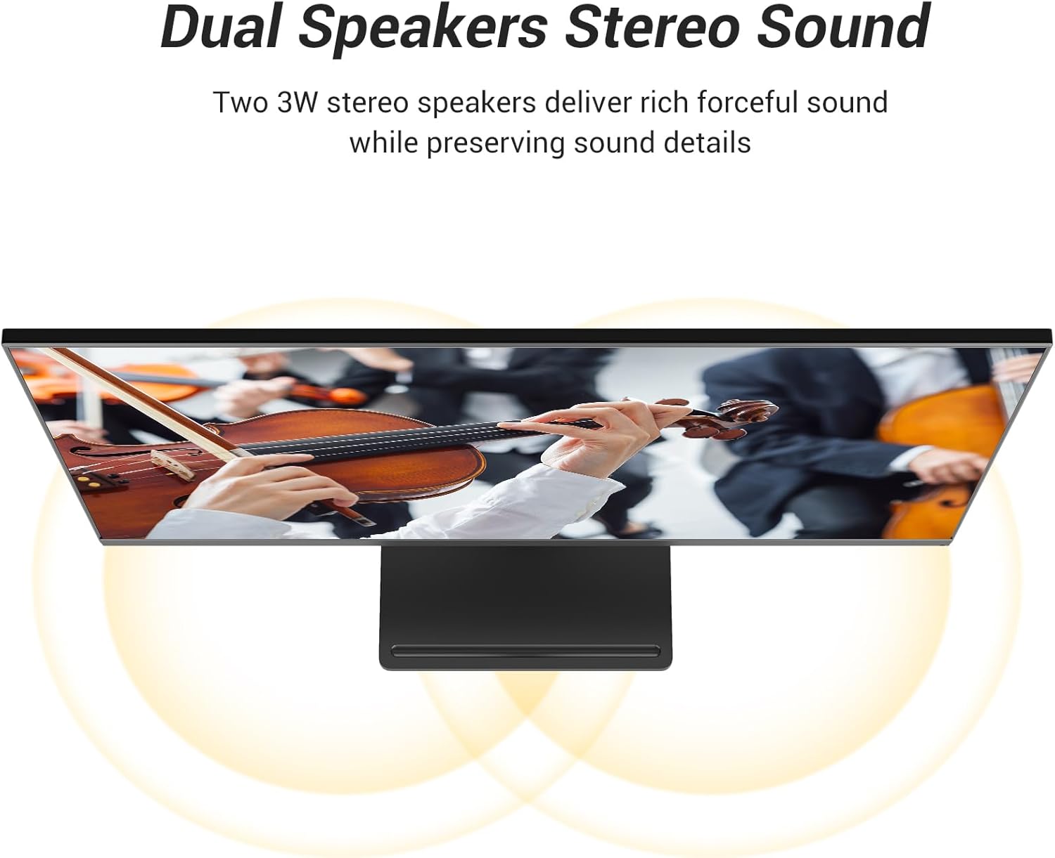 TITAN ARMY P32H2U monitor with dual speakers stereo sound illustration