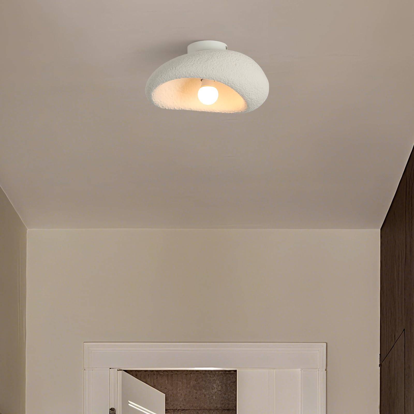 Lampadario Da Pranzo In Stile Giapponese Wabi-Sabi, Moderne Plafoniere E27, Paralumi Per Plafoniere Per Camera Da Letto, Sala Da Pranzo,Soggiorno,Corridoio, Illuminazione A Soffitto, 30 Cm