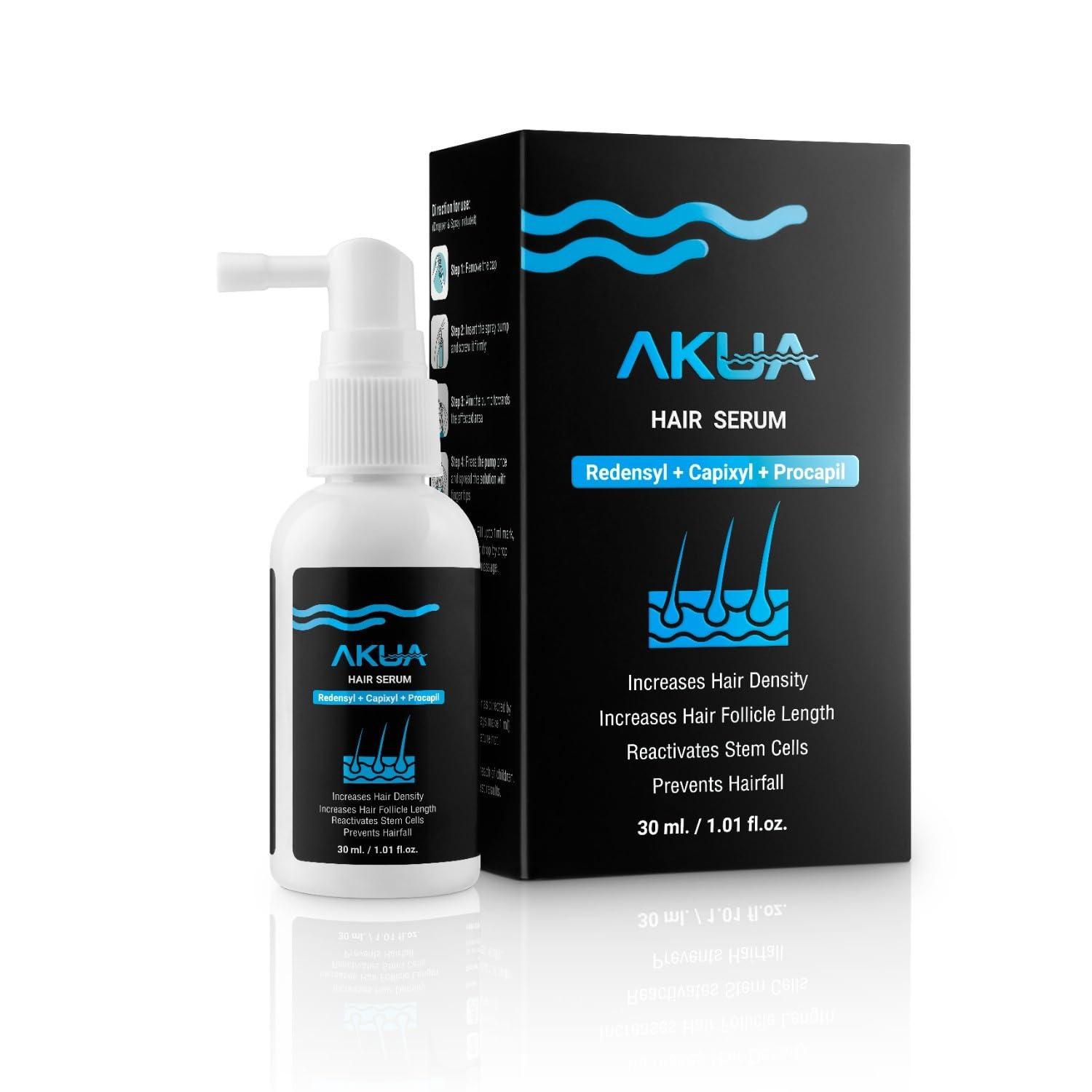 AKUA Hair Serum with Redensyl, Capixyl & Procapil - Reactivates Stem Cells - 30 ML-image-44
