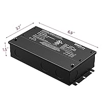 Vista 3 de EMITEVER Controlador LED Regulable de 60W, Fuente de Alimentación Regulable Triac de 24V, Transformador de CA a CC para Luz LED, Compatible