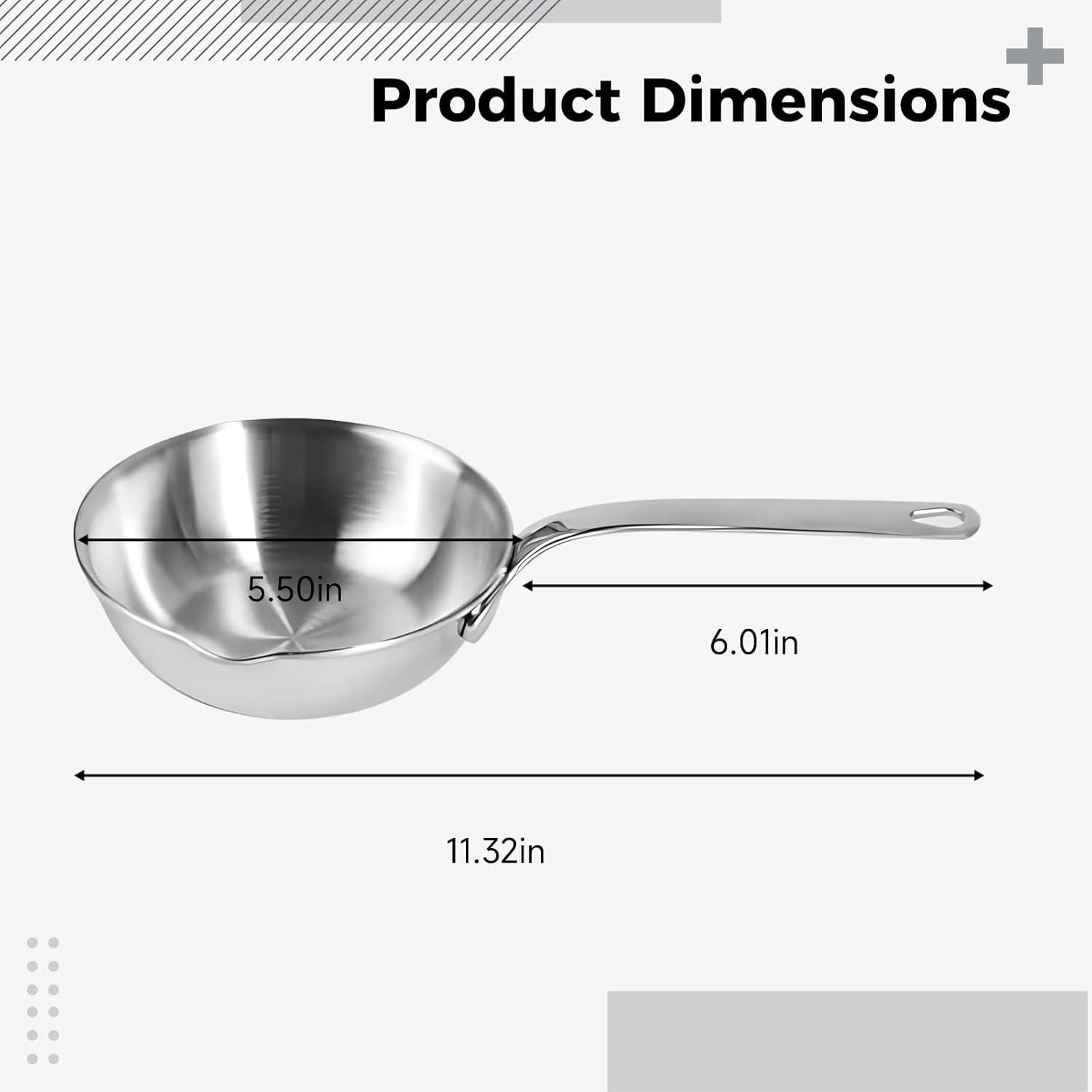 5.5 In Egg Pan, 316 Stainless Steel, Nonstick Omelet Pan, Honeycomb Design, Induction Cooker Compatible, Single-Serve