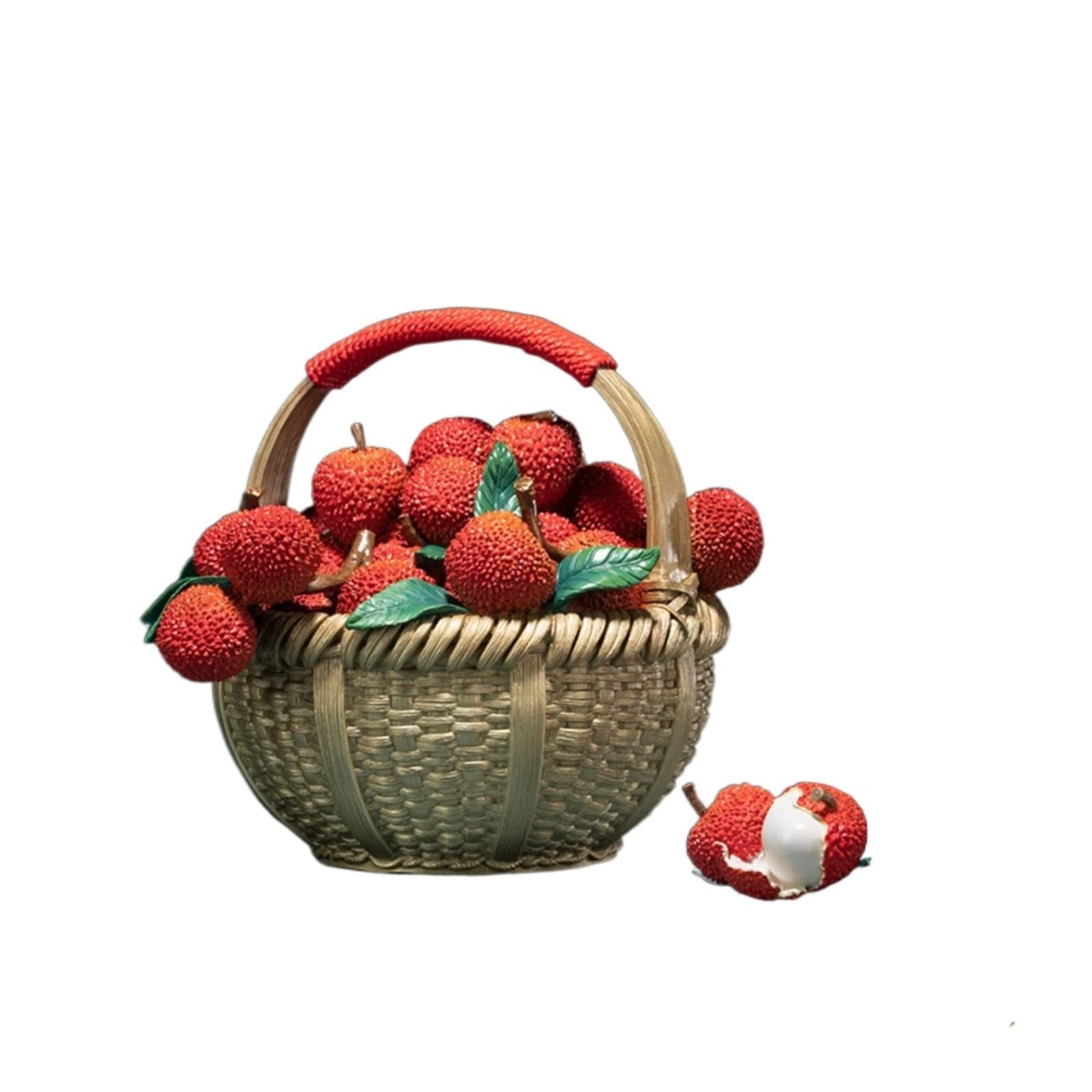 Dekoracje na biurko Miedziana ozdoba przedpokoju salon Tabletop Fruit liczi dekoracje na parapetówkę Akcesoria do biurka domowego