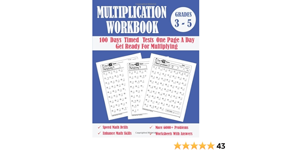 100 Days Multiplication Timed Tests One Page A Day Workbook ...
