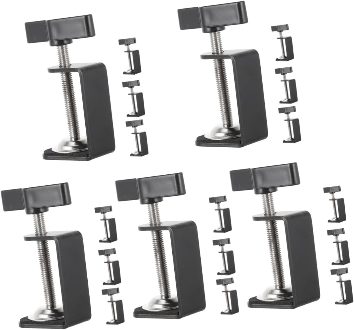 DOITOOL 20pcs Desk Mount Clamps Rotation Table Mounting Clamp for Home and Office Use Sturdy Base Stable and Firm Design Multi-functional Support