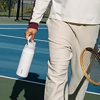 Vista 6 de Botella de agua aislada de acero inoxidable Owala FreeSip con pajita, botella de agua sin BPA para deportes, ideal para viajes, 32 onzas, Shy