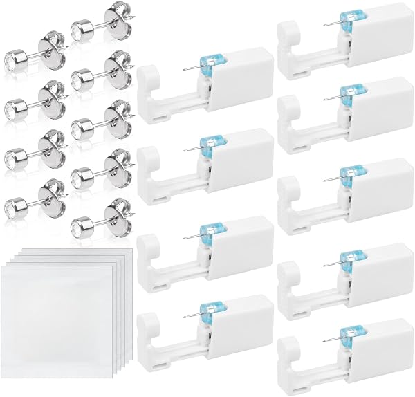 Aucuu engångs öronpiercingpistol kit med örhängen