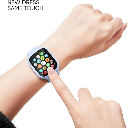 Miniatura 10 de Adorique Correa 3 en 1 para Apple Watch de 1.575 pulgadas, 1.614 pulgadas, 1.732 pulgadas, 1.772 pulgadas, con funda y protector de pantalla, correa