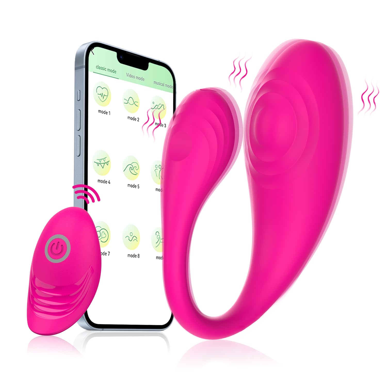 Beckenbodentrainer für Frauen mit Fernbedienung, intelligenter Beckenboden-Muskeltrainer, Silikon Übung Bälle für die Blasenkontrolle und Beckenbodenübungen (Rosa)
