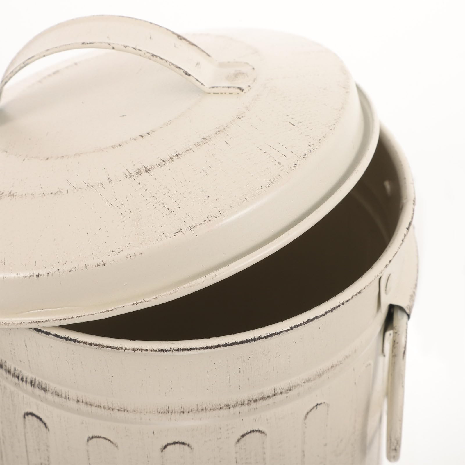 Secchio per Ash in Ferro con Coperchio, Capacità Grande, Design Vintage Semplice, Comodo da Impugnare, per Uso Domestico e Stufa
